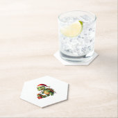 Santa Turtle Christmas Ugly Sweater Funny Holiday  Kartonnen Onderzetters (Insitu)