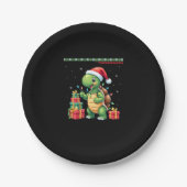 Santa Turtle Christmas Ugly Sweater Funny Holiday Papieren Bordje (Voorkant)