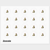 Santa Turtle Christmas Ugly Sweater Funny Holiday Ronde Sticker (Vel)