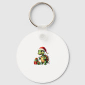 Santa Turtle Christmas Ugly Sweater Funny Holiday Sleutelhanger (Voorkant)