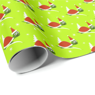 Santa Turtle Kinderen Kerst Inpakpapier