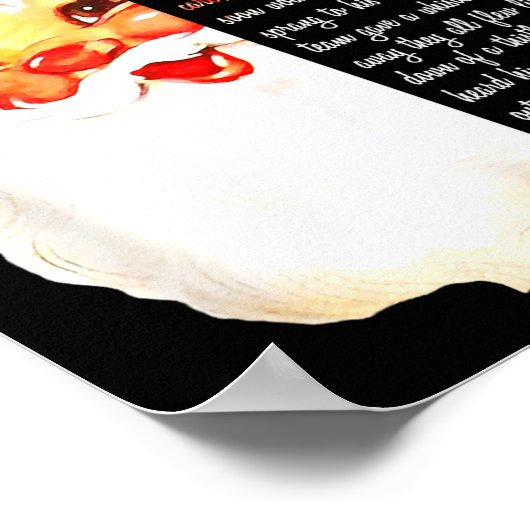 Santa Twas The Night Before Christmas Matching Paj Poster (Hoek)