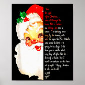 Santa Twas The Night Before Christmas Matching Paj Poster (Voorkant)