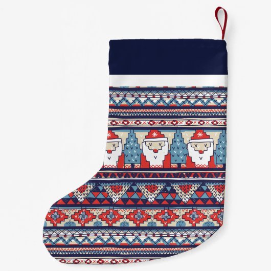 Santa Ugly Kersttrui Monogram Kleine Kerstsok (Achterkant)