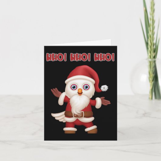 Santa Uil Feestelijke Fun Kerstmis Kaart (Voorkant)