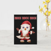 Santa Uil Feestelijke Fun Kerstmis Kaart (Gele Bloem)