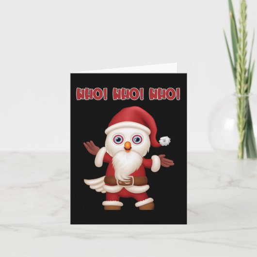 Santa Uil Feestelijke Fun Kerstmis Kaart (Voorkant)