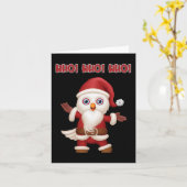 Santa Uil Feestelijke Fun Kerstmis Kaart (Gele Bloem)