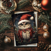 Santa Uil Flat Vakantie Kaart