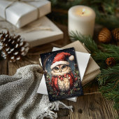 Santa Uil Flat Vakantie Kaart