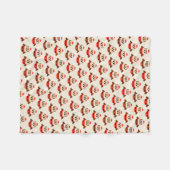 Santa Uil Fleece Deken (Voorkant (Horizontaal))