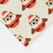 Santa Uil Fleece Deken (Hoek)