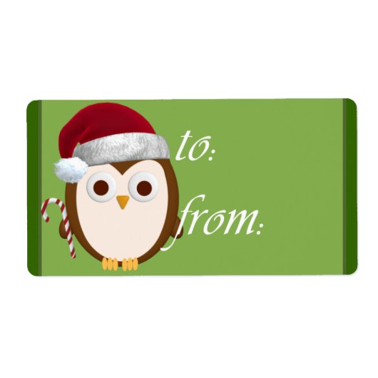 Santa Uil Gift Labels (Voorkant)