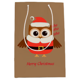 Santa Uil Giftbag Medium Cadeauzakje