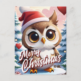 Santa Uil Vrolijk Kerstfeest voor mij Groet Briefkaart