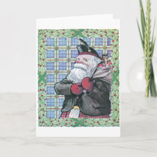 Santa uit Schotland Feestdagen Kaart