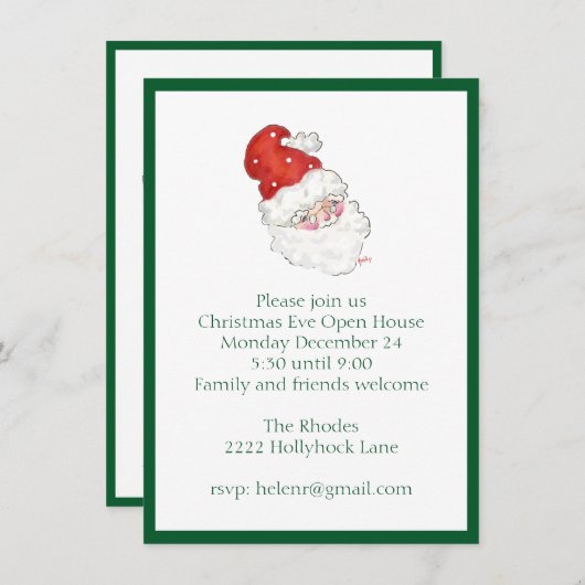 Santa Uitnodiging (Voorkant / Achterkant)