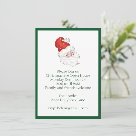 Santa Uitnodiging (Staand voorkant)