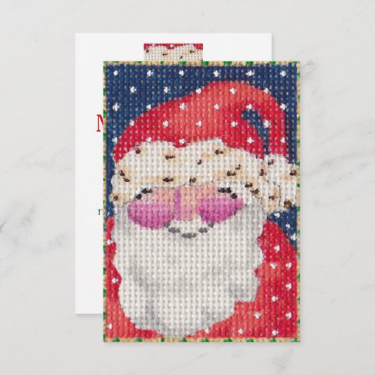 Santa-uitnodiging Kaart (Voorkant / Achterkant)