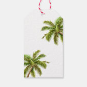 Santa under a Beach Umbrella Christmas Cadeaulabel (Achterkant)