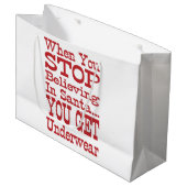 Santa Underwear Large Cadeautasje (Voorkant Gekanteld)