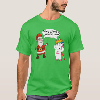 Santa Unicorn Christmas Shirt - Funny Holiday T-sh