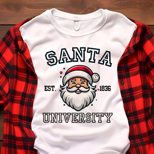 Santa University Varsity Kerstmis Tri-Blend Shirt