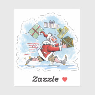 Santa Unprepared contour sticker