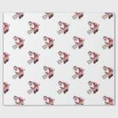 Santa Using Toilet Cadeaupapier (Vlak)