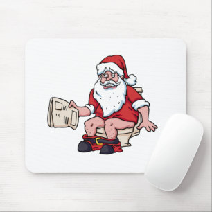 Santa Using Toilet Muismat