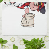 Santa Using Toilet Theedoek (Gevouwen)