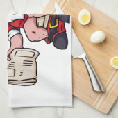 Santa Using Toilet Theedoek (Quarter Fold)