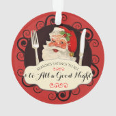  Santa utensils foodie Kerstversiering Ornament (achterkant)