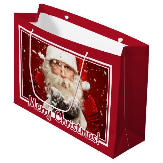 Santa / UW FOTO aangepaste grote cadeautas (Voorkant Gekanteld)