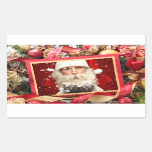 Santa/UW PHOTO aangepaste stickers voor feestdagen