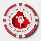 Santa Vader Kerstmis rode naam cadeau Poker Chips (Voorkant)