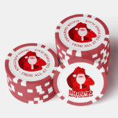 Santa Vader Kerstmis rode naam cadeau Poker Chips (Opstapeling)