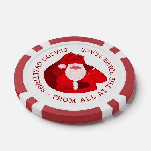 Santa Vader Kerstmis rode naam cadeau Poker Chips (Enkel)