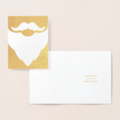 Santa Vader Kerstmis witte baard gouden kaart (Display)