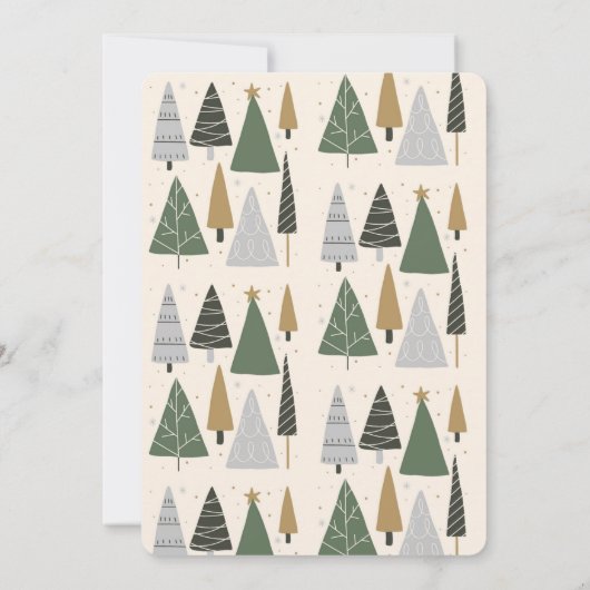 Santa Vakantie Schattige Kerstfeest Kaart (Achterkant)