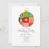 Santa Vakantie Schattigee Kerstfeest Uitnodiging (Voorkant)