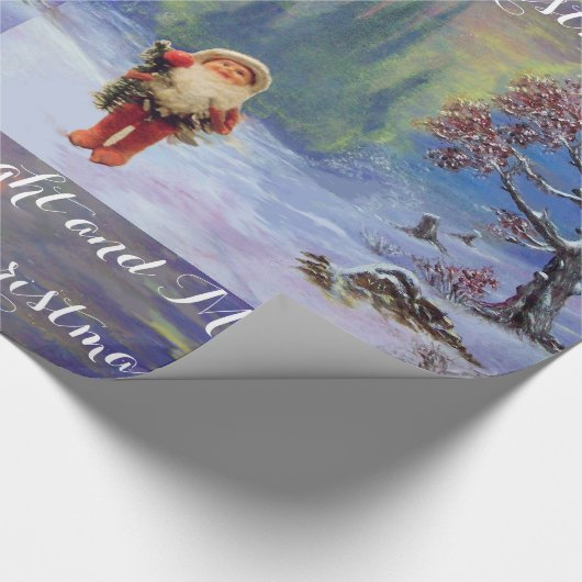 SANTA VAN DE GNOMEN CADEAUPAPIER (Hoek)