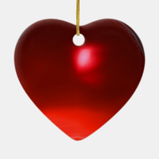 SANTA VAN DE GNOMEN MET RODE RUBY HEART KERAMISCH ORNAMENT (Achterkant)