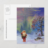 SANTA VAN DE GNOMES Blue Winter Holiday Kerstmis Feestdagenkaart (Voorkant / Achterkant)