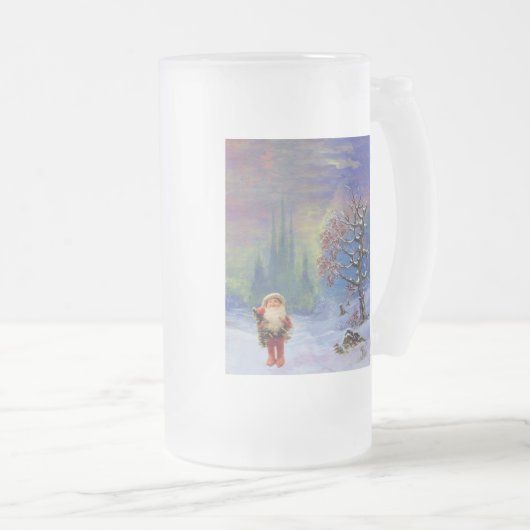 SANTA VAN DE GNOMES MATGLAS BIERPUL (Voorkant rechts)