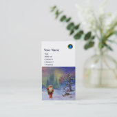 SANTA VAN DE GNOMES MONOGRAM Blue Sapphire Pearl Visitekaartje (Staand voorkant)