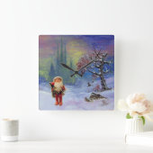 SANTA VAN DE GNOMES VIERKANTE KLOK (Huis)