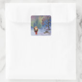 SANTA VAN DE GNOMES VIERKANTE STICKER (Tas)