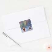 SANTA VAN DE GNOMES VIERKANTE STICKER (Envelop)