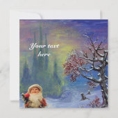 SANTA VAN DE GNOMES, WINTER HOLIDAY CHRISTMAS PART KAART (Achterkant)